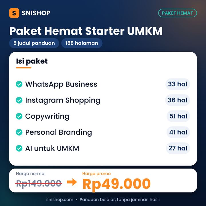 Cuplikan halaman Paket Hemat Starter UMKM