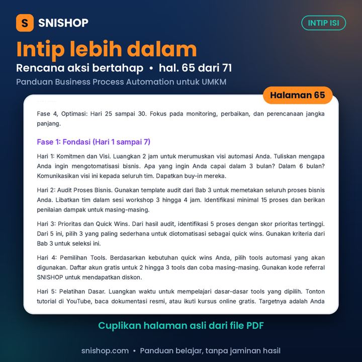 Cuplikan halaman Panduan Business Process Automation untuk UMKM