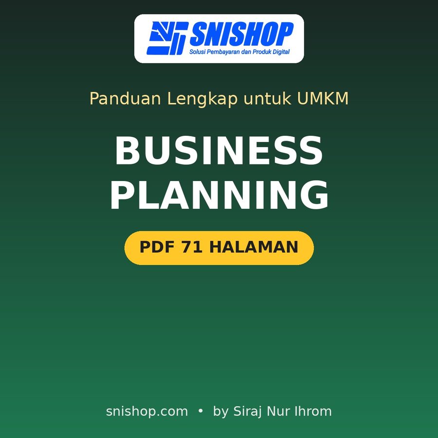 Cover Panduan Business Planning untuk UMKM