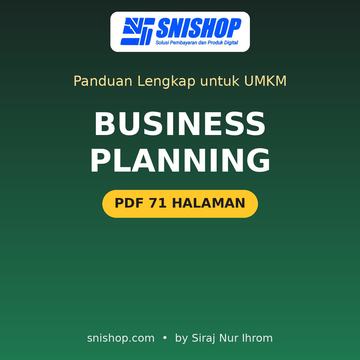 Cover Panduan Business Planning untuk UMKM