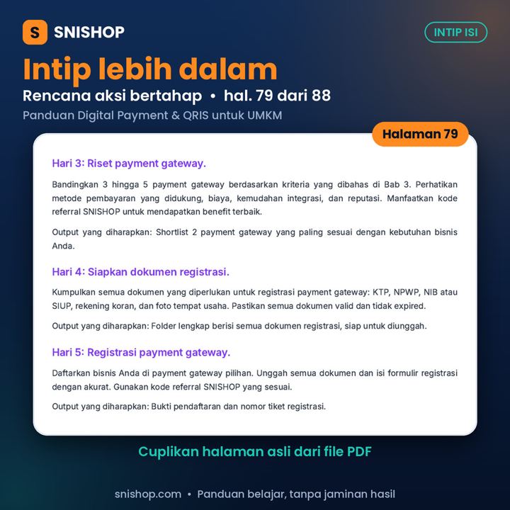 Cuplikan halaman Panduan Digital Payment & QRIS untuk UMKM