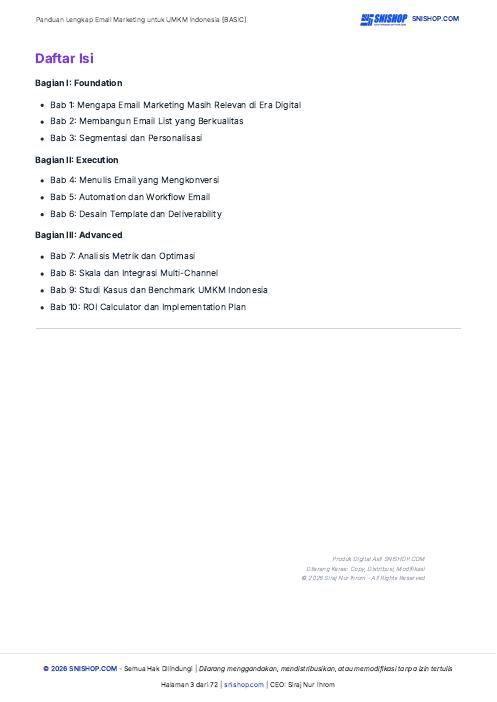 Cuplikan halaman Panduan Email Marketing untuk UMKM