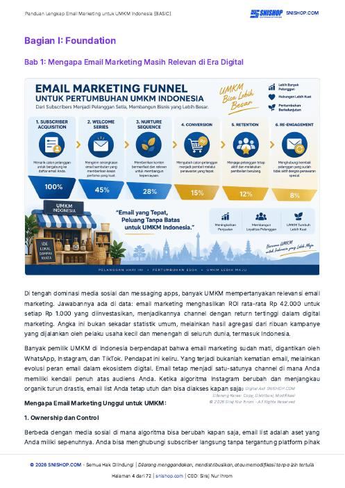 Cuplikan halaman Panduan Email Marketing untuk UMKM