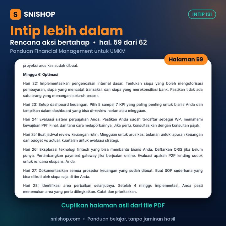 Cuplikan halaman Panduan Financial Management untuk UMKM