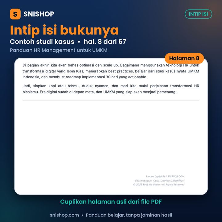 Cuplikan halaman Panduan HR Management untuk UMKM