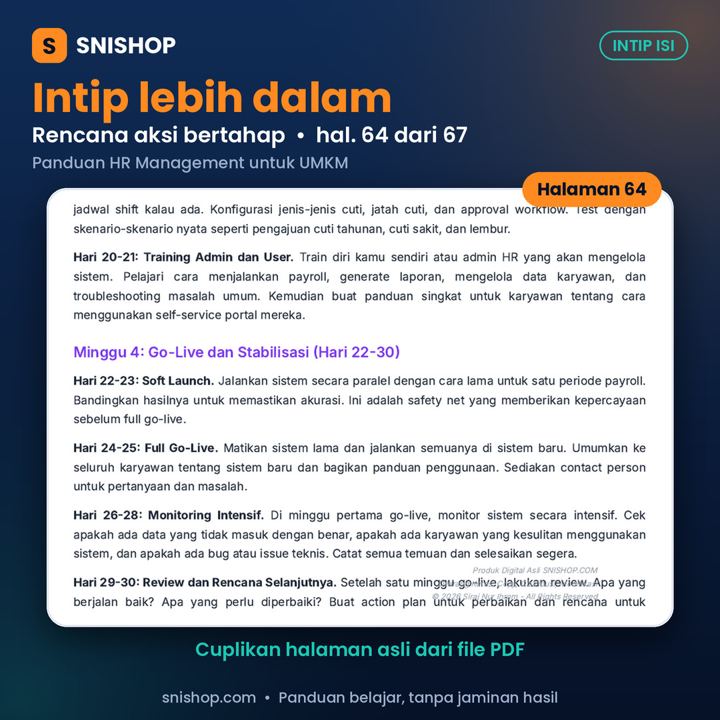 Cuplikan halaman Panduan HR Management untuk UMKM