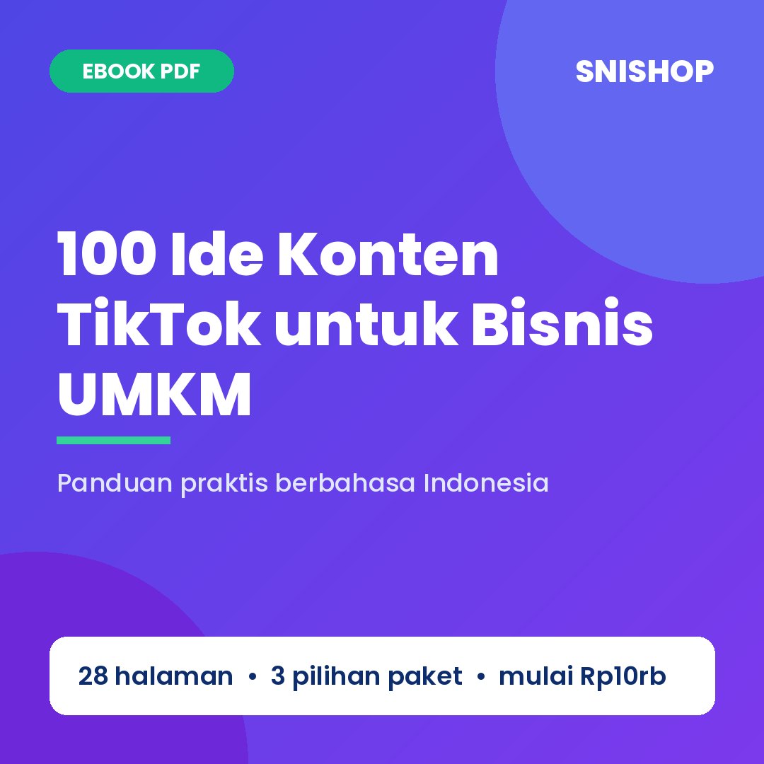 Cover 100 Ide Konten TikTok untuk Bisnis UMKM