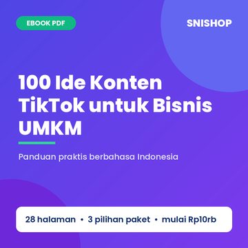 Cover 100 Ide Konten TikTok untuk Bisnis UMKM