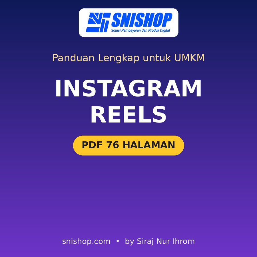 Cover Panduan Instagram Reels untuk UMKM