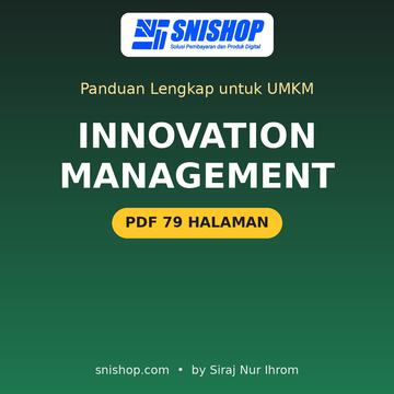 Cover Panduan Innovation Management untuk UMKM