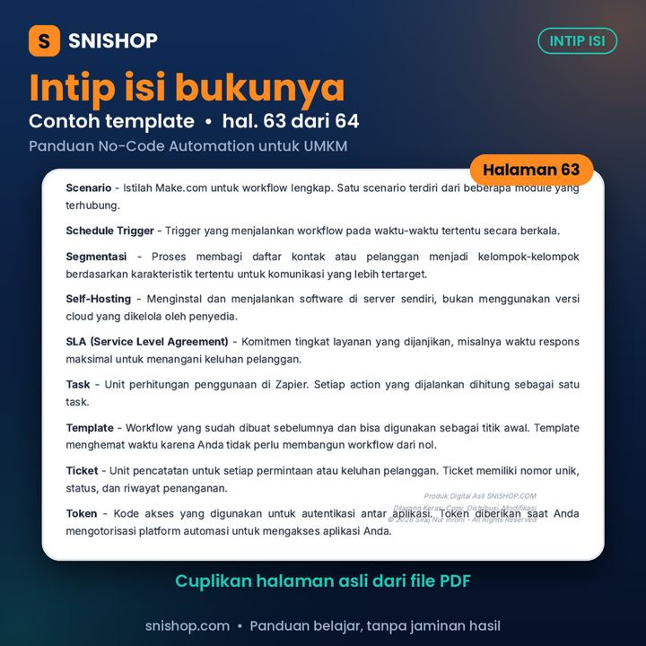 Cuplikan halaman Panduan No-Code Automation untuk UMKM