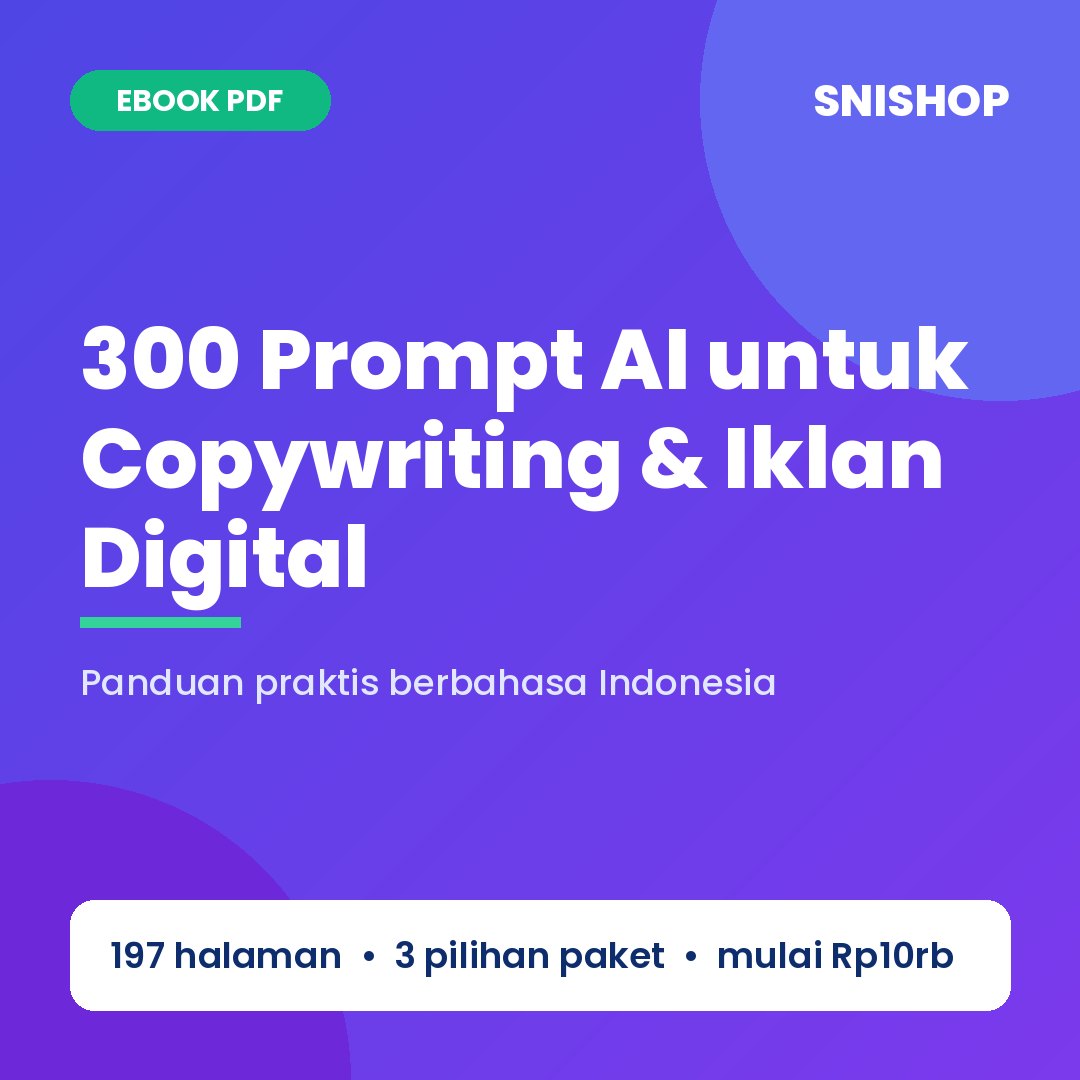 Cover 300 Prompt AI untuk Copywriting & Iklan Digital