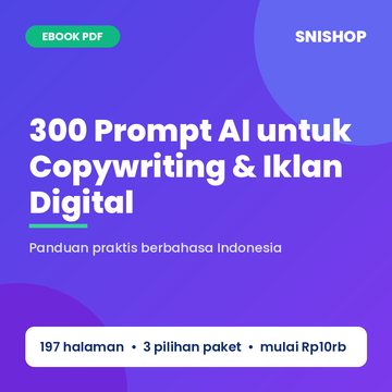 Cover 300 Prompt AI untuk Copywriting & Iklan Digital