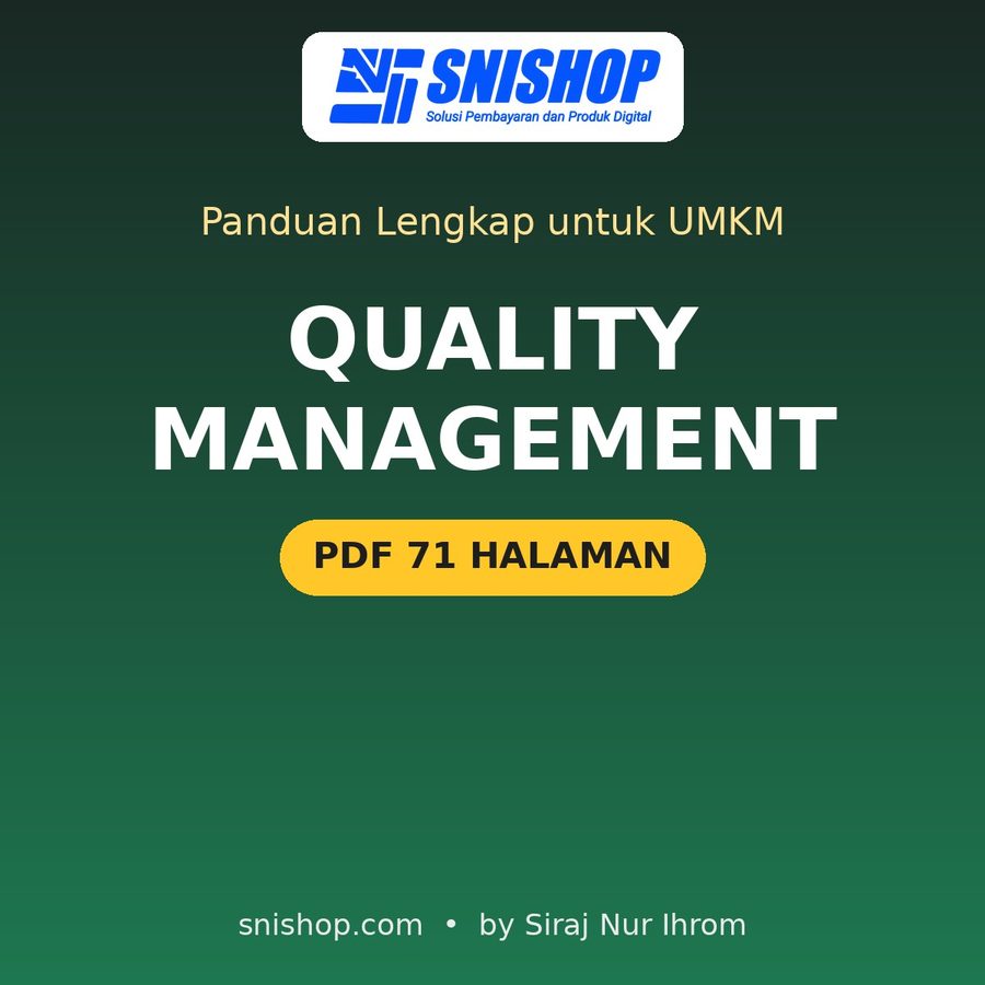 Cover Panduan Quality Management untuk UMKM