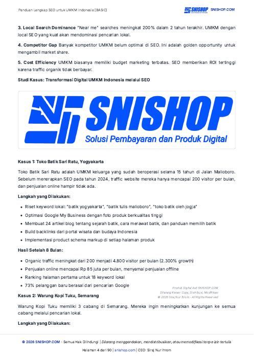 Cuplikan halaman Panduan SEO untuk UMKM