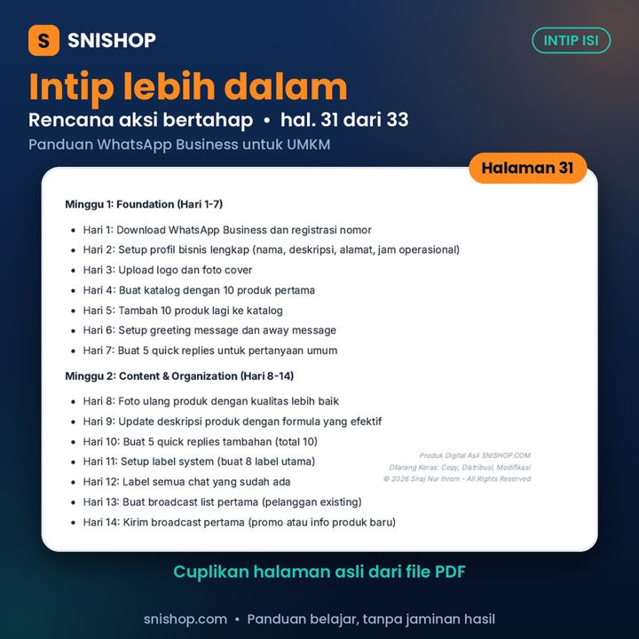 Cuplikan halaman Panduan WhatsApp Business untuk UMKM